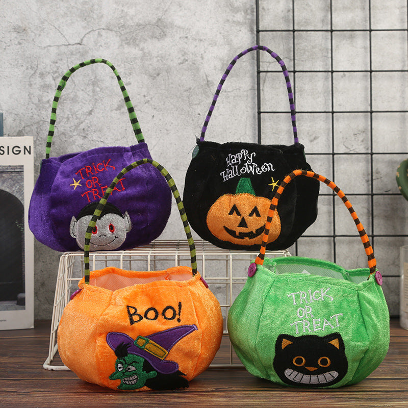 Halloween Themed Plush Trick-or-Treat Bags