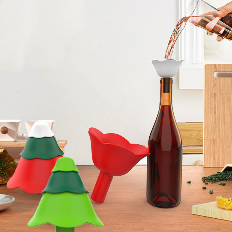 Christmas Tree Silicone Funnel Set