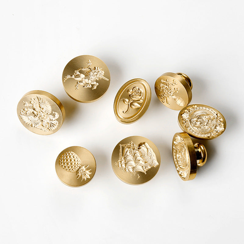 Engraved Brass Wax Seal Stamp Heads