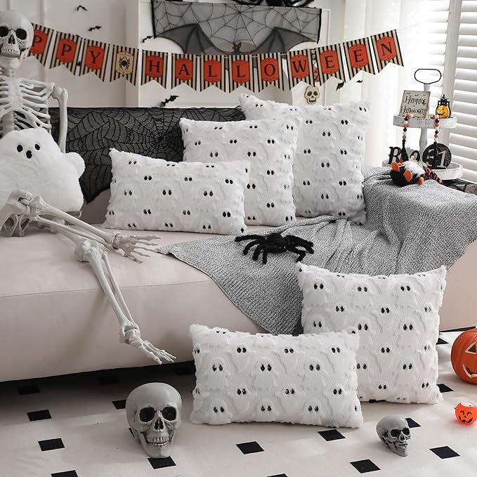 Halloween Ghost Pattern Cushion Cover