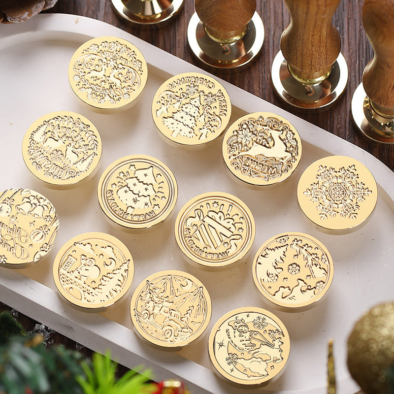 Christmas-Themed Wax Seal Stamp Set