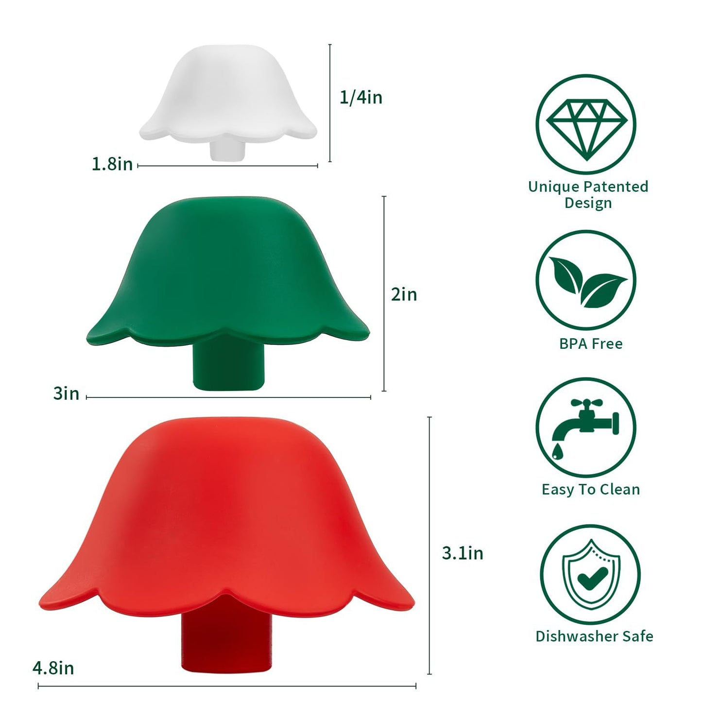 Christmas Tree Silicone Funnel Set