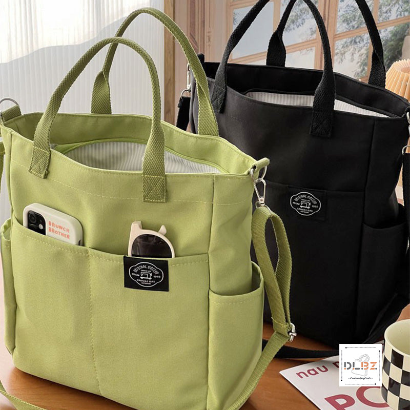 New Zipper Multi-Pocket Casual Single-Shoulder Crossbody Tote Bag