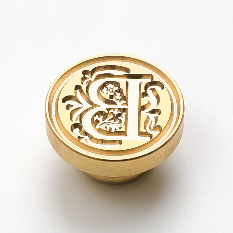 Rose Alphabet Series Brass Seal Heads