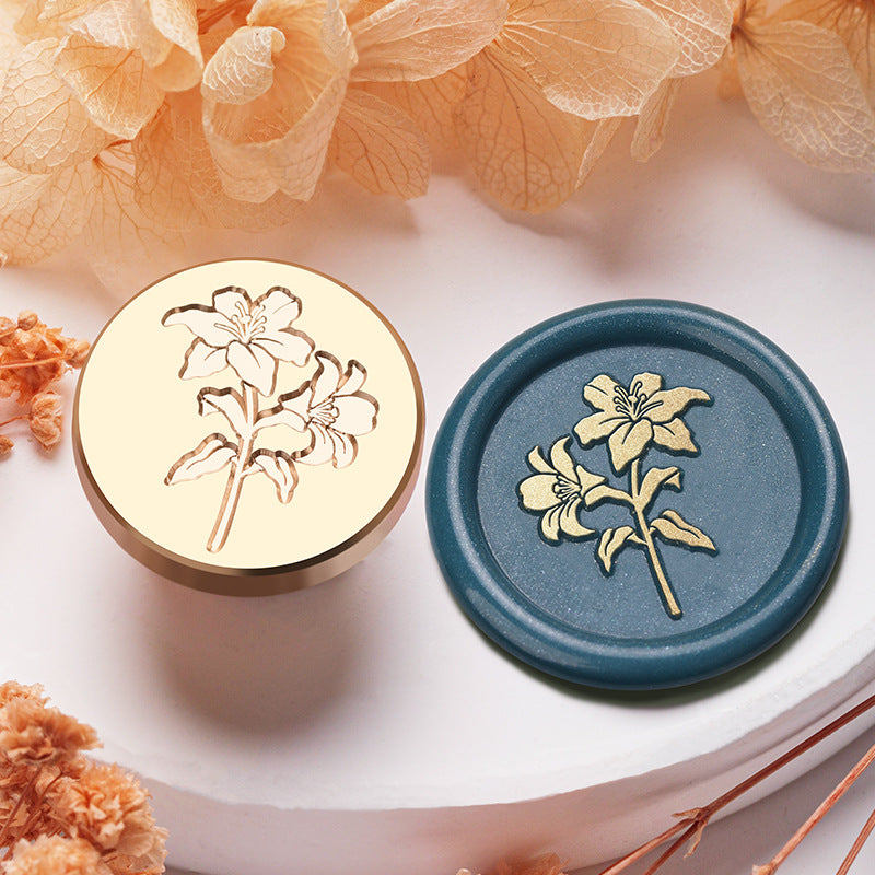 Floral Brass Wax Seal Stamp Heads