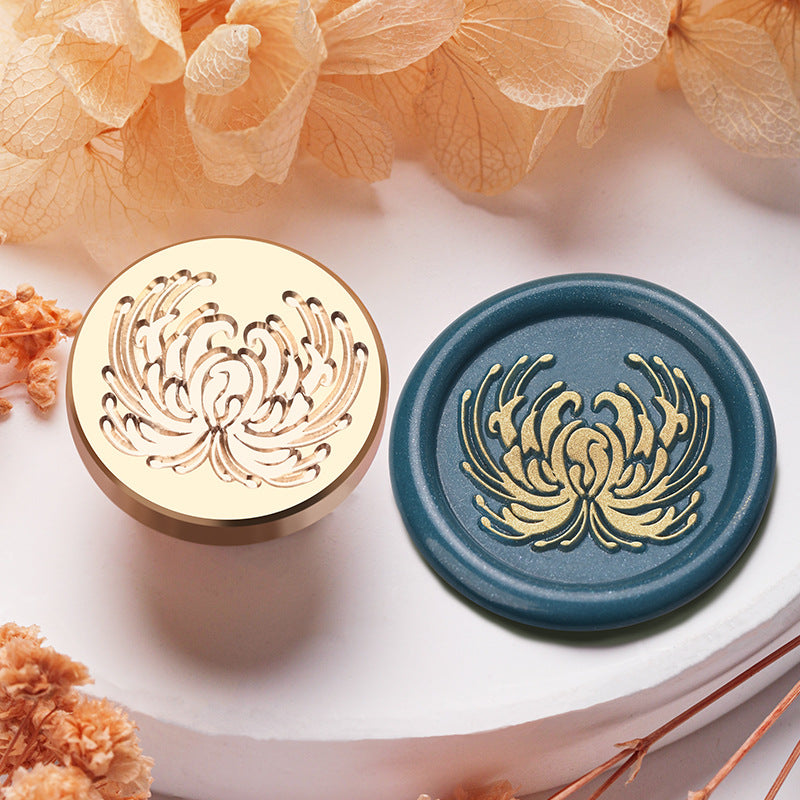 Floral Brass Wax Seal Stamp Heads