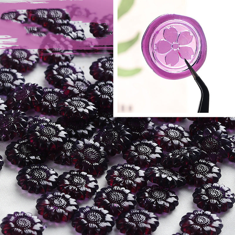 Sunflower-Shaped Translucent Wax Beads