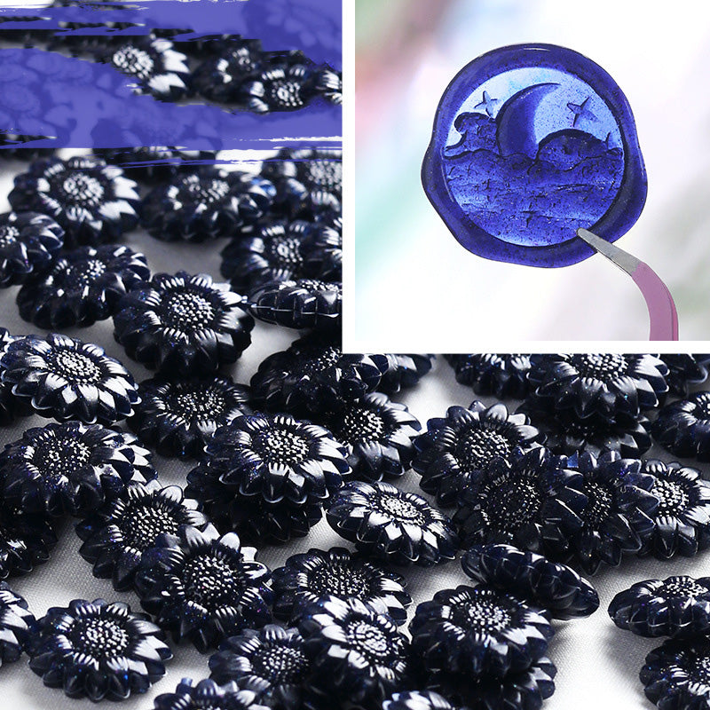 Sunflower-Shaped Translucent Wax Beads