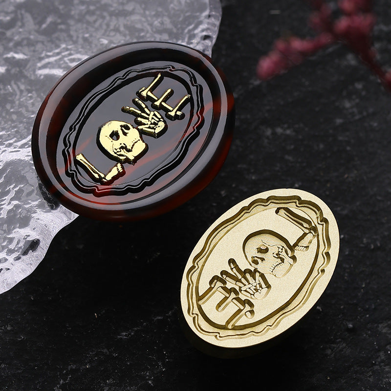 Gothic Series Engraved Wax Seal Stamps Brass Heads