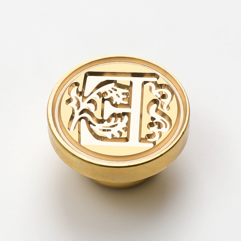 Rose Alphabet Series Brass Seal Heads