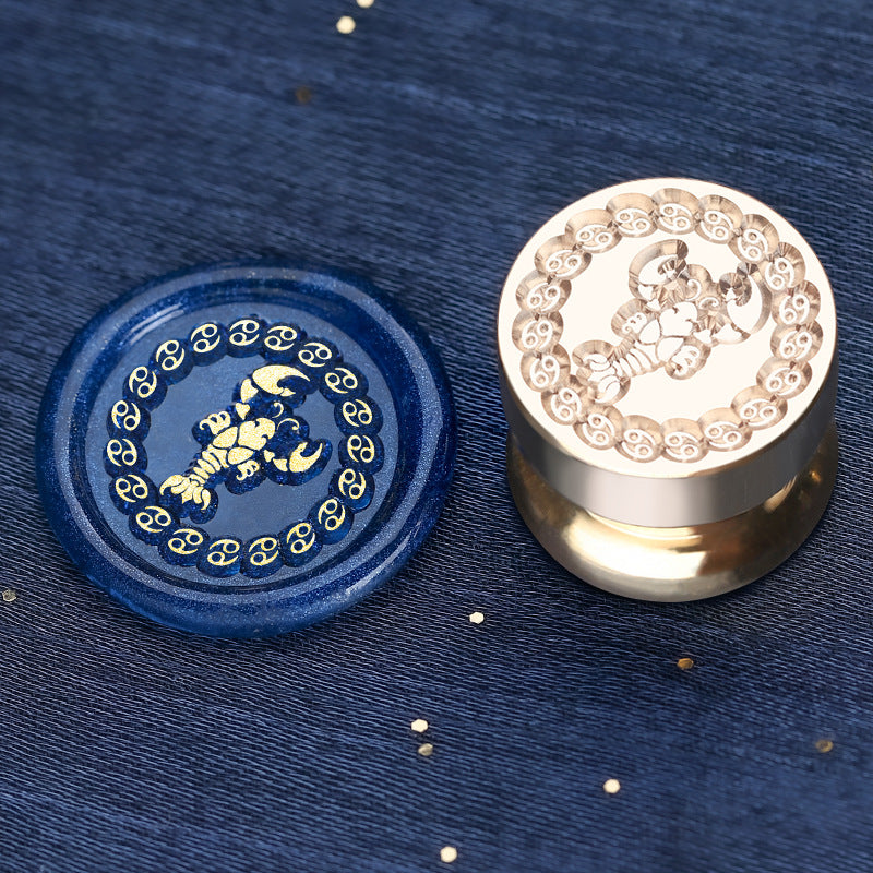 1.5cm Mini Zodiac Series Wax Seal Brass Heads