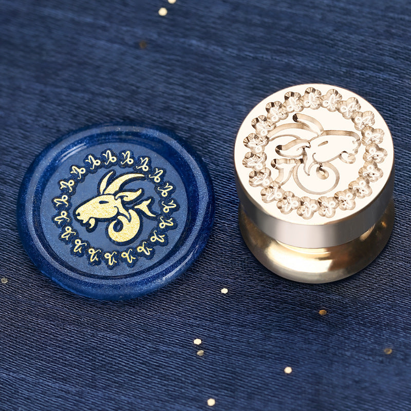 1.5cm Mini Zodiac Series Wax Seal Brass Heads