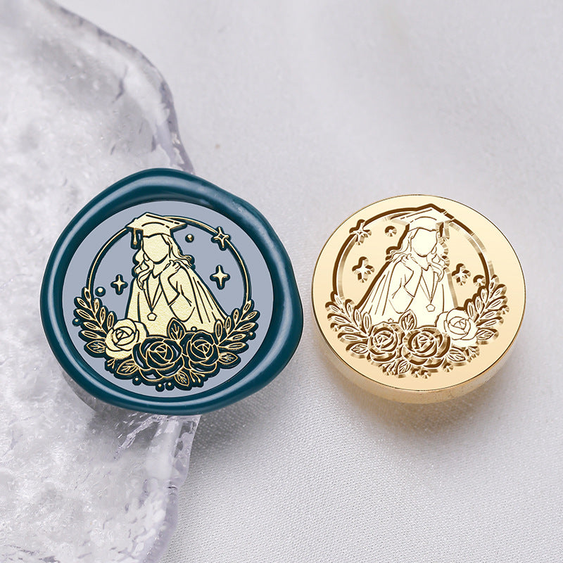 Graduation Season Brass Wax Seal Head