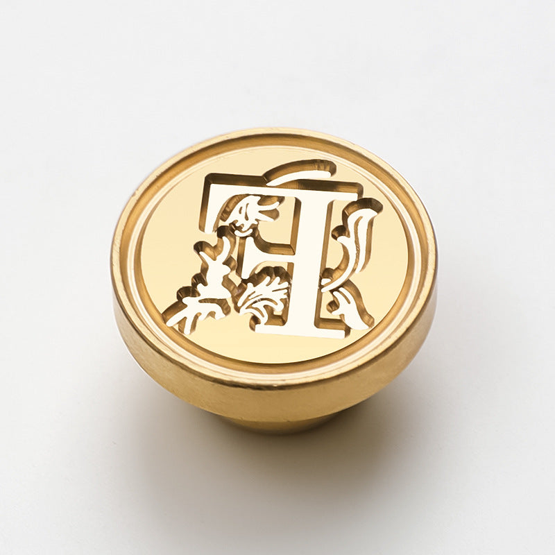 Rose Alphabet Series Brass Seal Heads