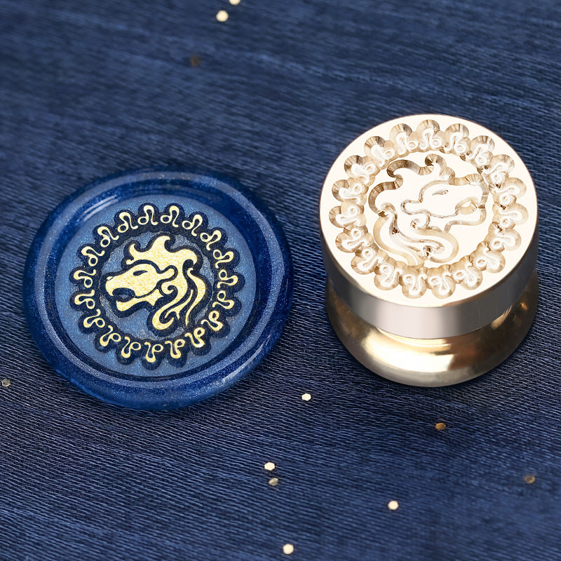 1.5cm Mini Zodiac Series Wax Seal Brass Heads