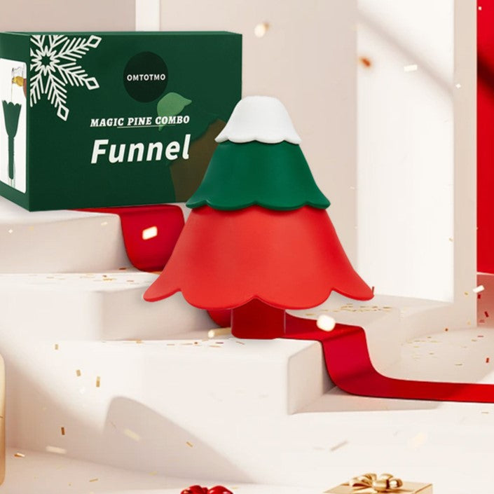 Christmas Tree Silicone Funnel Set