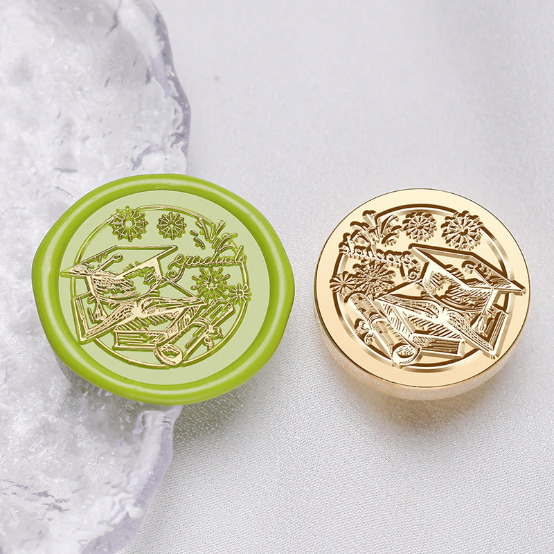 Graduation Season Brass Wax Seal Head