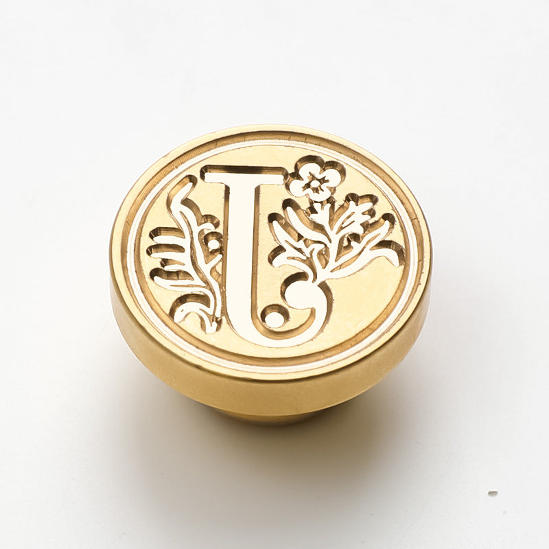 Rose Alphabet Series Brass Seal Heads