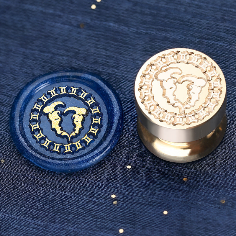 1.5cm Mini Zodiac Series Wax Seal Brass Heads