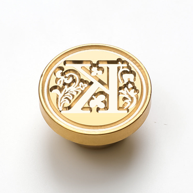 Rose Alphabet Series Brass Seal Heads