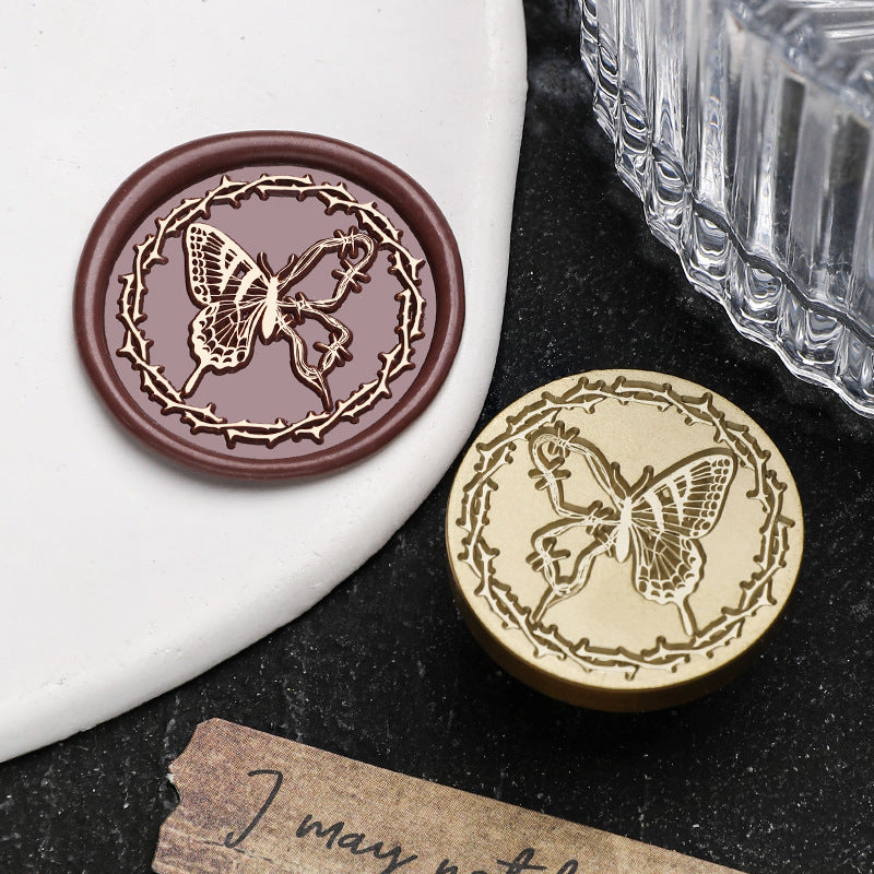 Gothic Series Engraved Wax Seal Stamps Brass Heads