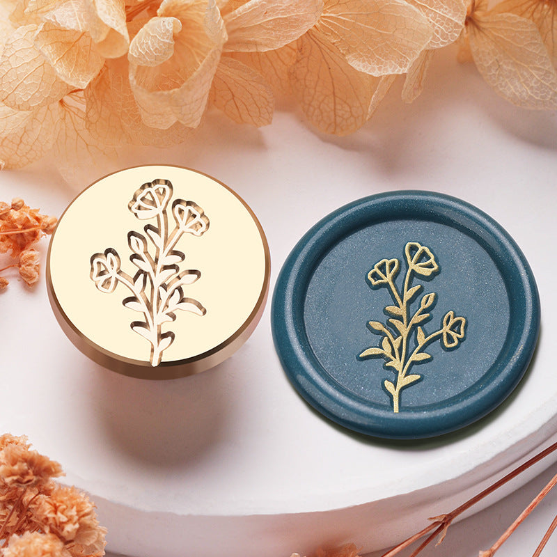 Floral Brass Wax Seal Stamp Heads