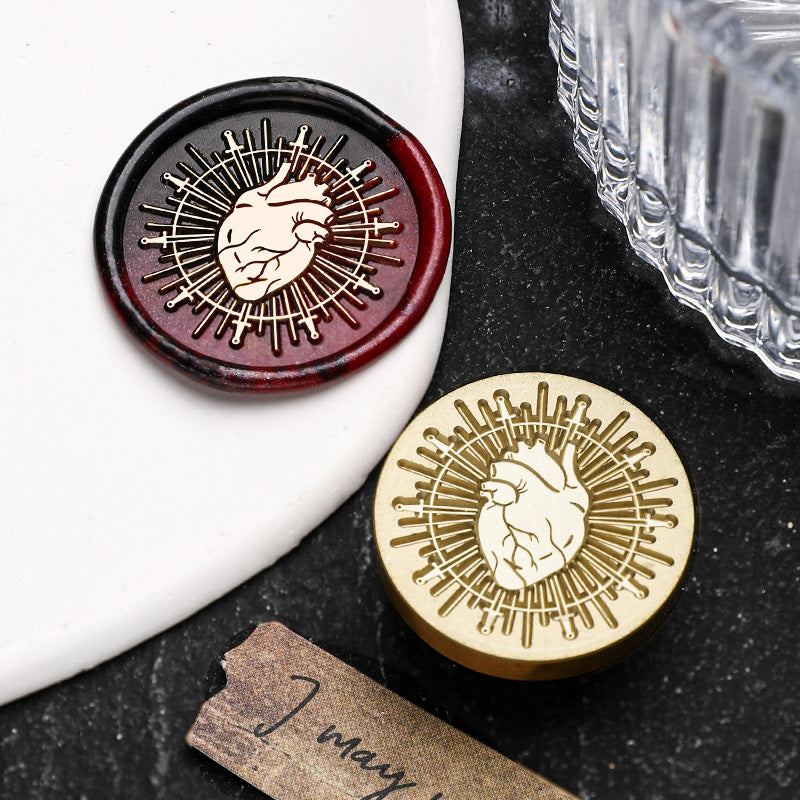 Gothic Series Engraved Wax Seal Stamps Brass Heads