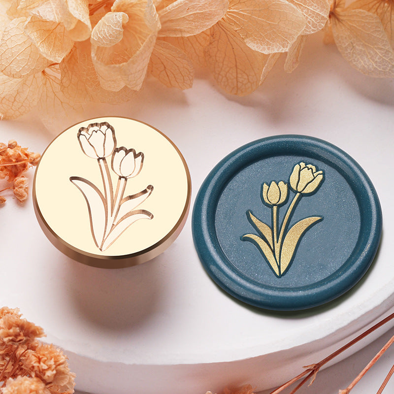 Floral Brass Wax Seal Stamp Heads