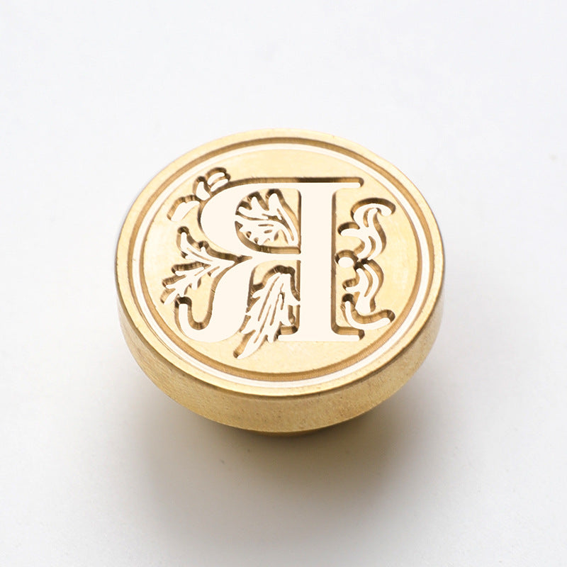 Rose Alphabet Series Brass Seal Heads