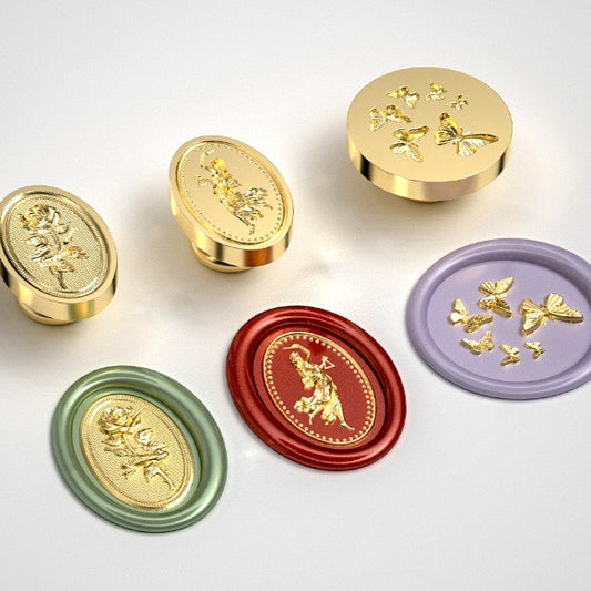 Engraved Brass Wax Seal Stamp Heads