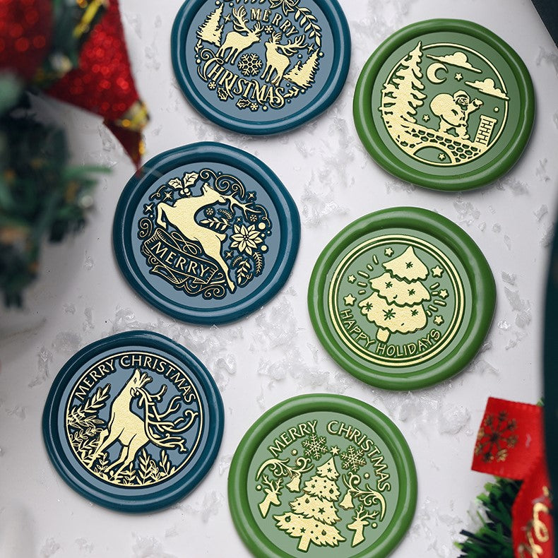 Christmas-Themed Wax Seal Stamp Set