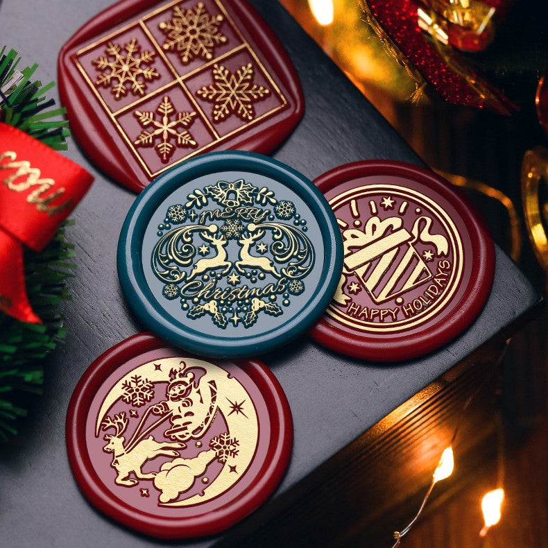 Christmas-Themed Wax Seal Stamp Set