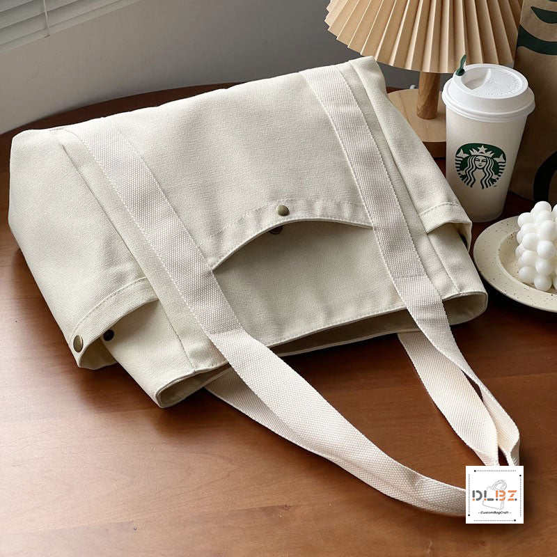 Aesthetic Tote Bag  With Multi Pockets, Zipper Pockets, Everything Tote Bag With Compartments