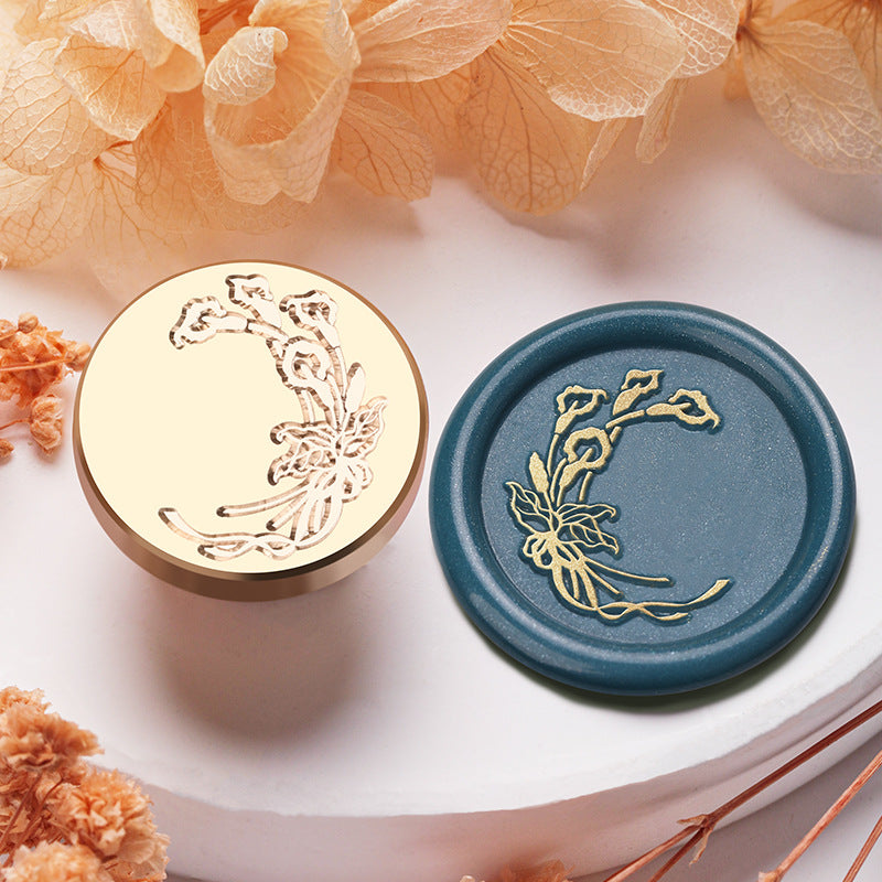 Floral Brass Wax Seal Stamp Heads