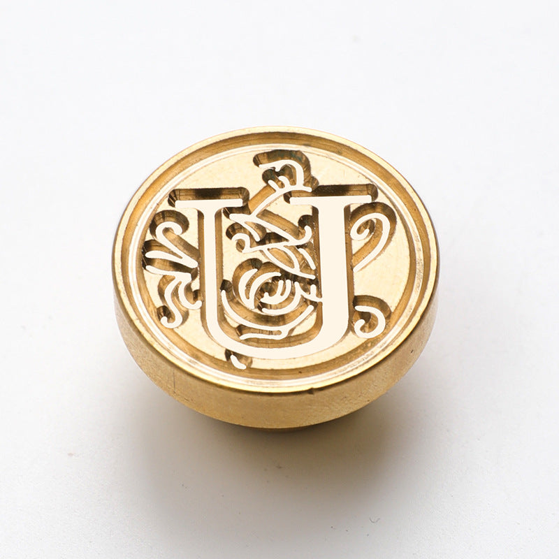 Rose Alphabet Series Brass Seal Heads