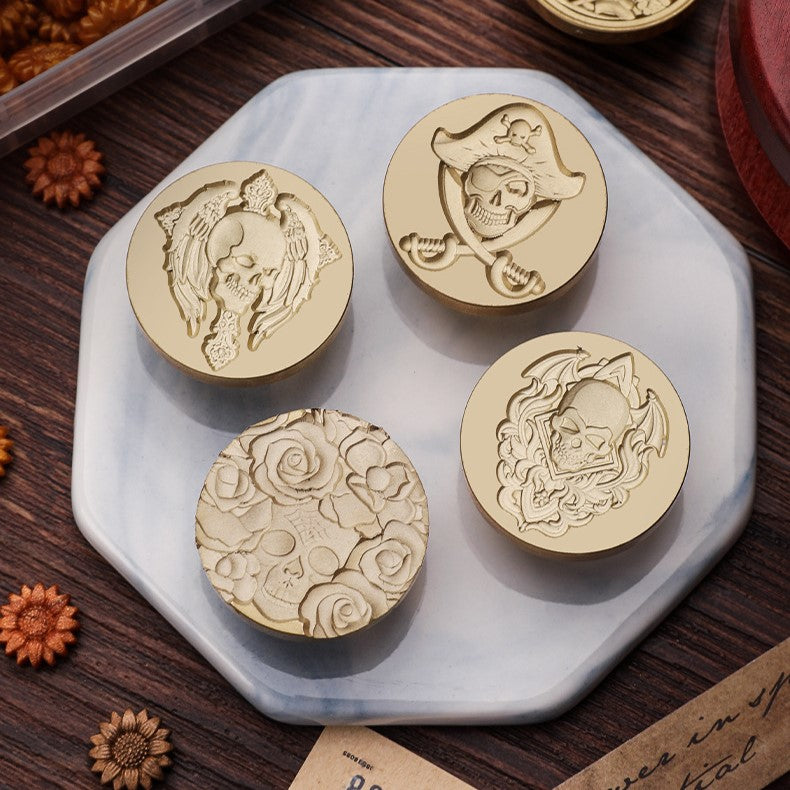 Gothic Series Engraved Wax Seal Stamps Brass Heads