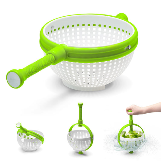 Rotating Handle Colander Strainer & Salad Spinner