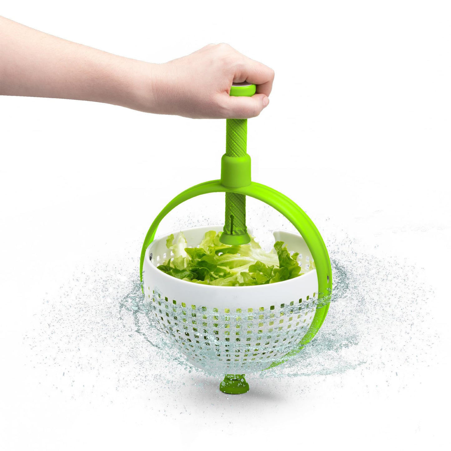 Rotating Handle Colander Strainer & Salad Spinner