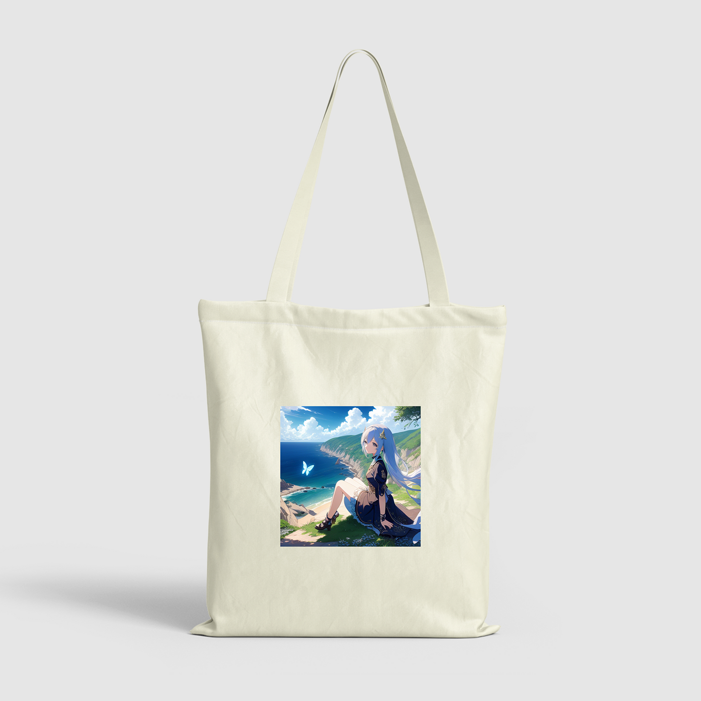 "Girl on the Cliff" Canvas Bag