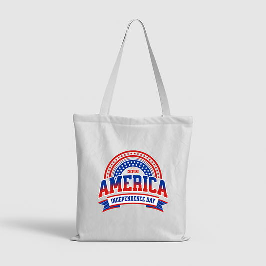 Patriotic Embrace - America Independence Day Tote Bag