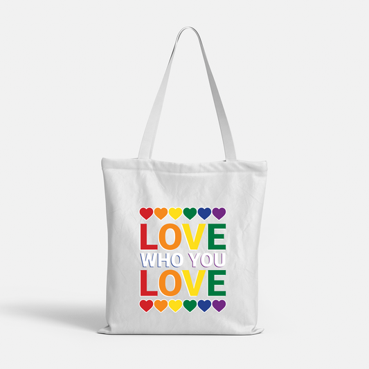 "LOVE WHO YOU LOVE" Pride Shopping Bag