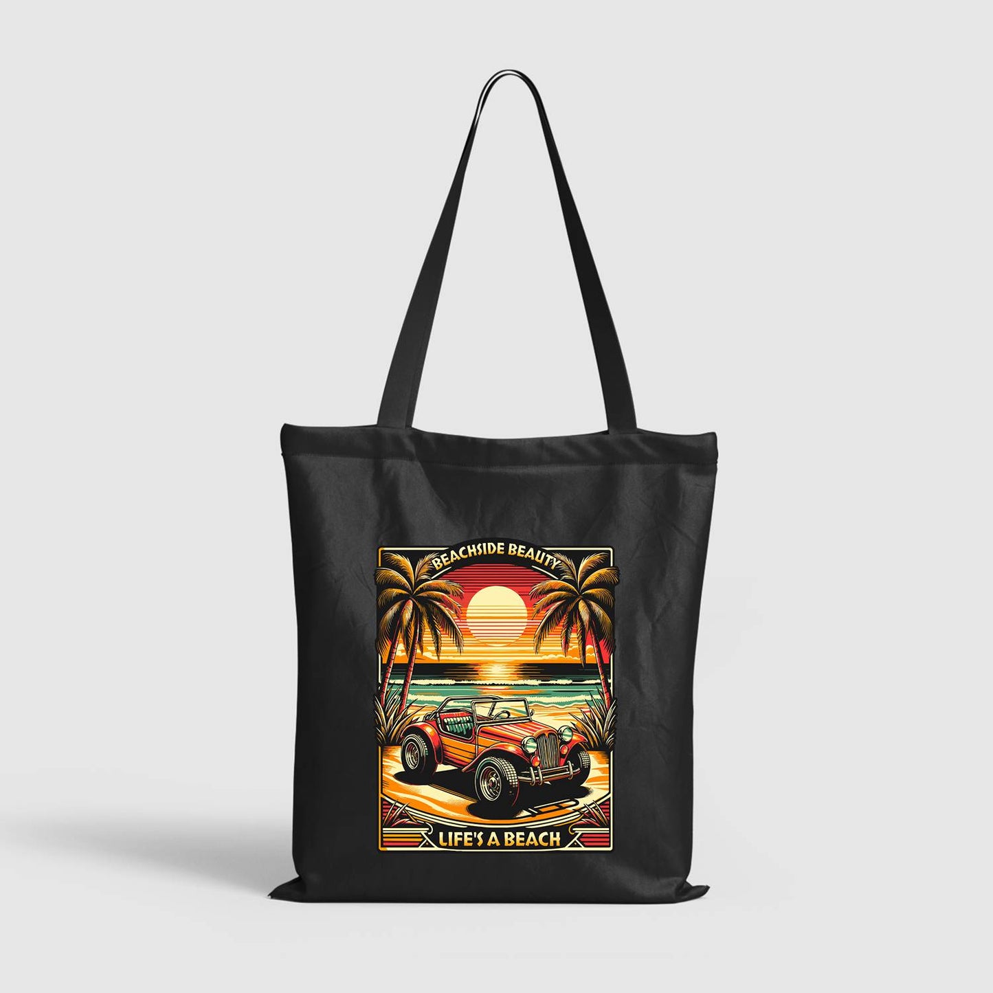 California Sunset Jeep Canvas Bag