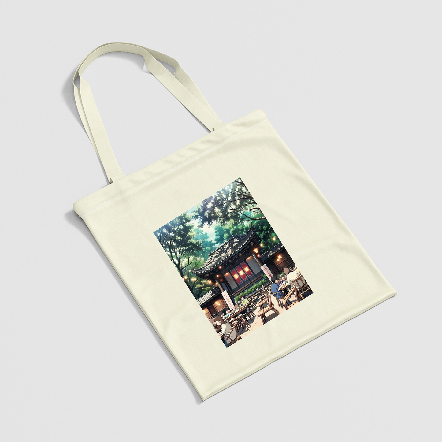 Tranquil Courtyard Canvas Bag