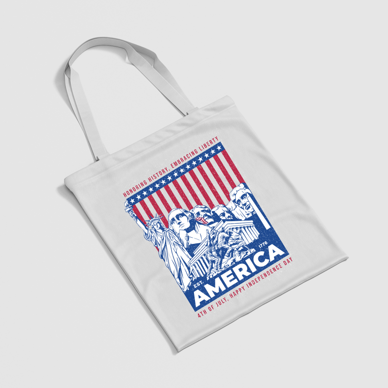 Honoring History，Embracing Liberty - Happy Independence Day Tote Bag