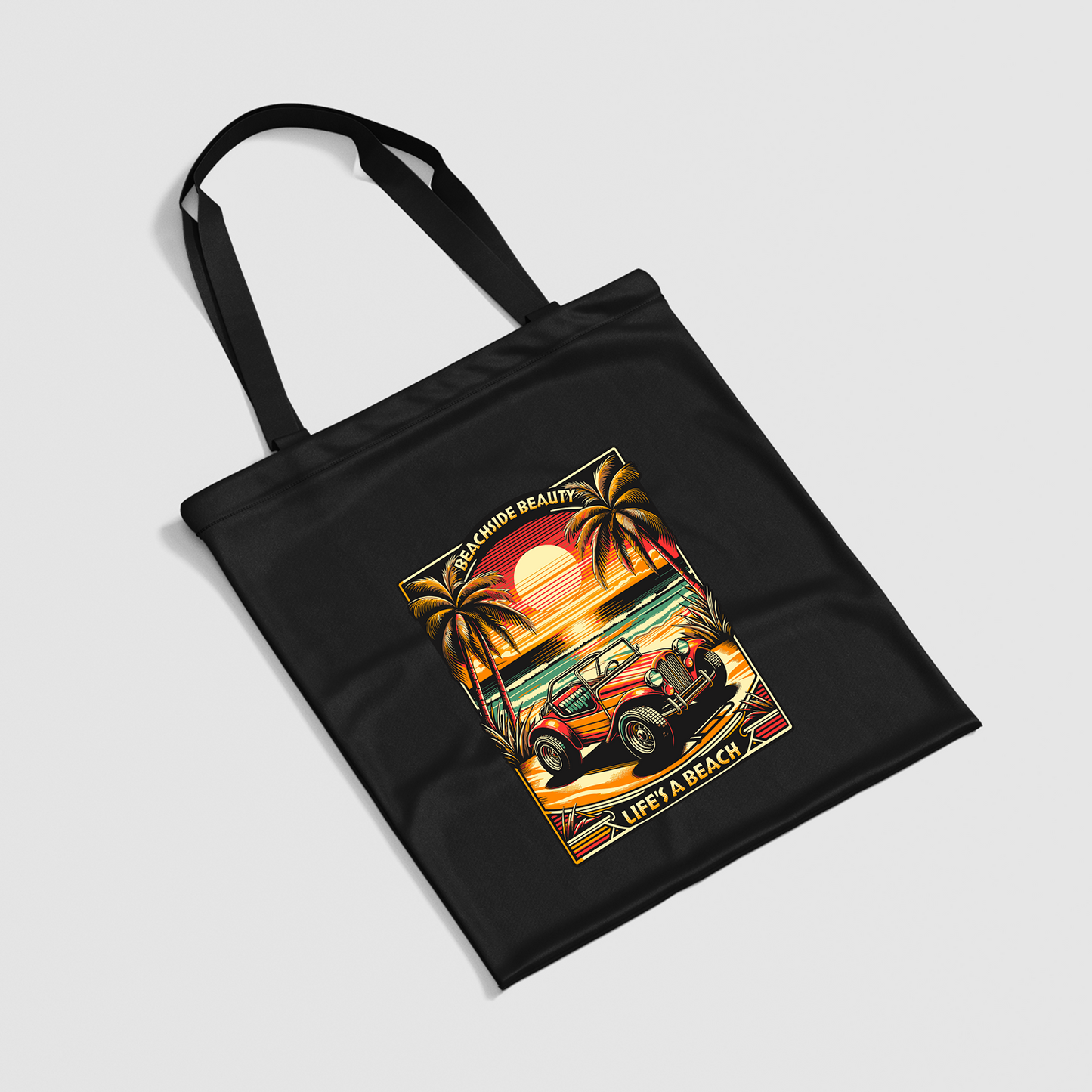 California Sunset Jeep Canvas Bag