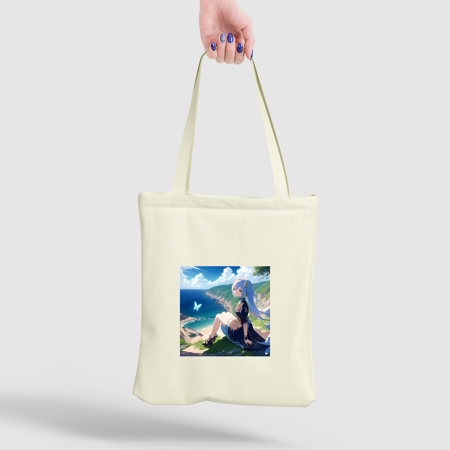 "Girl on the Cliff" Canvas Bag