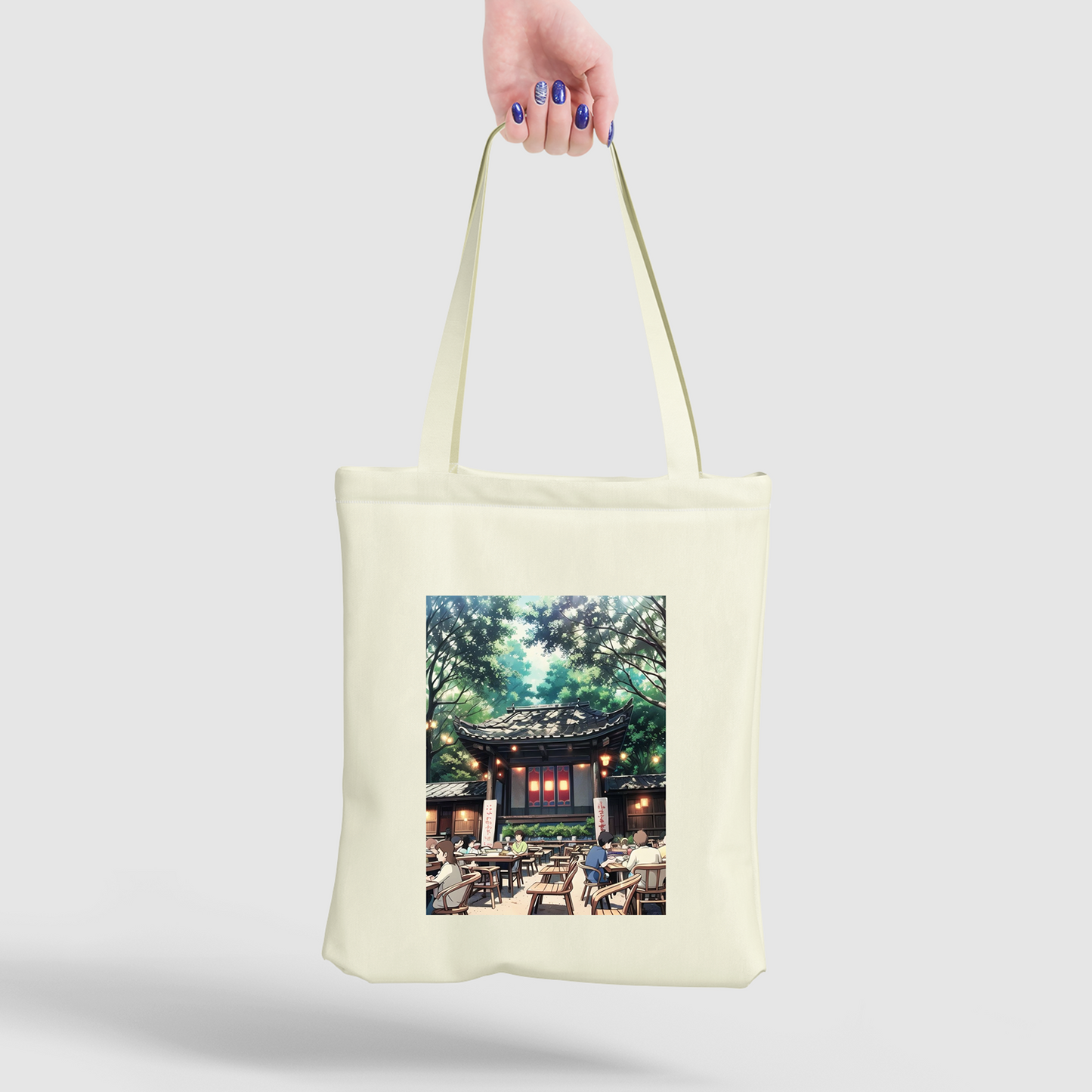 Tranquil Courtyard Canvas Bag