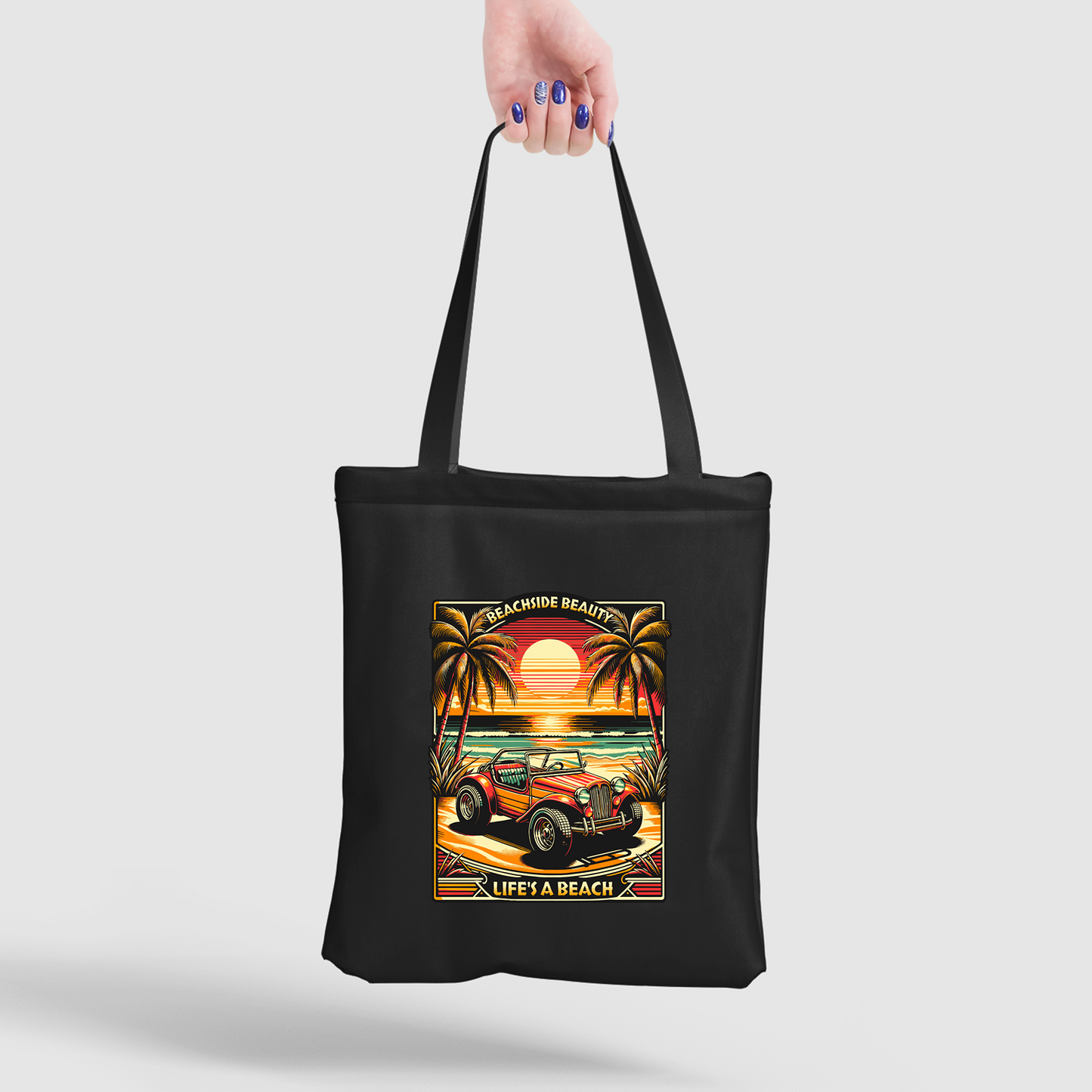 California Sunset Jeep Canvas Bag