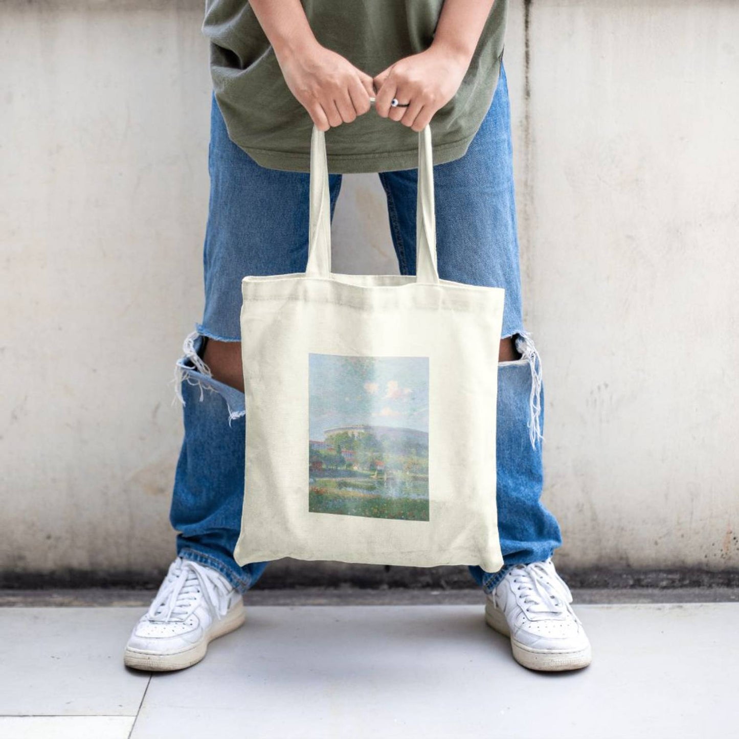 Scenic Park Pattern Canvas Bag