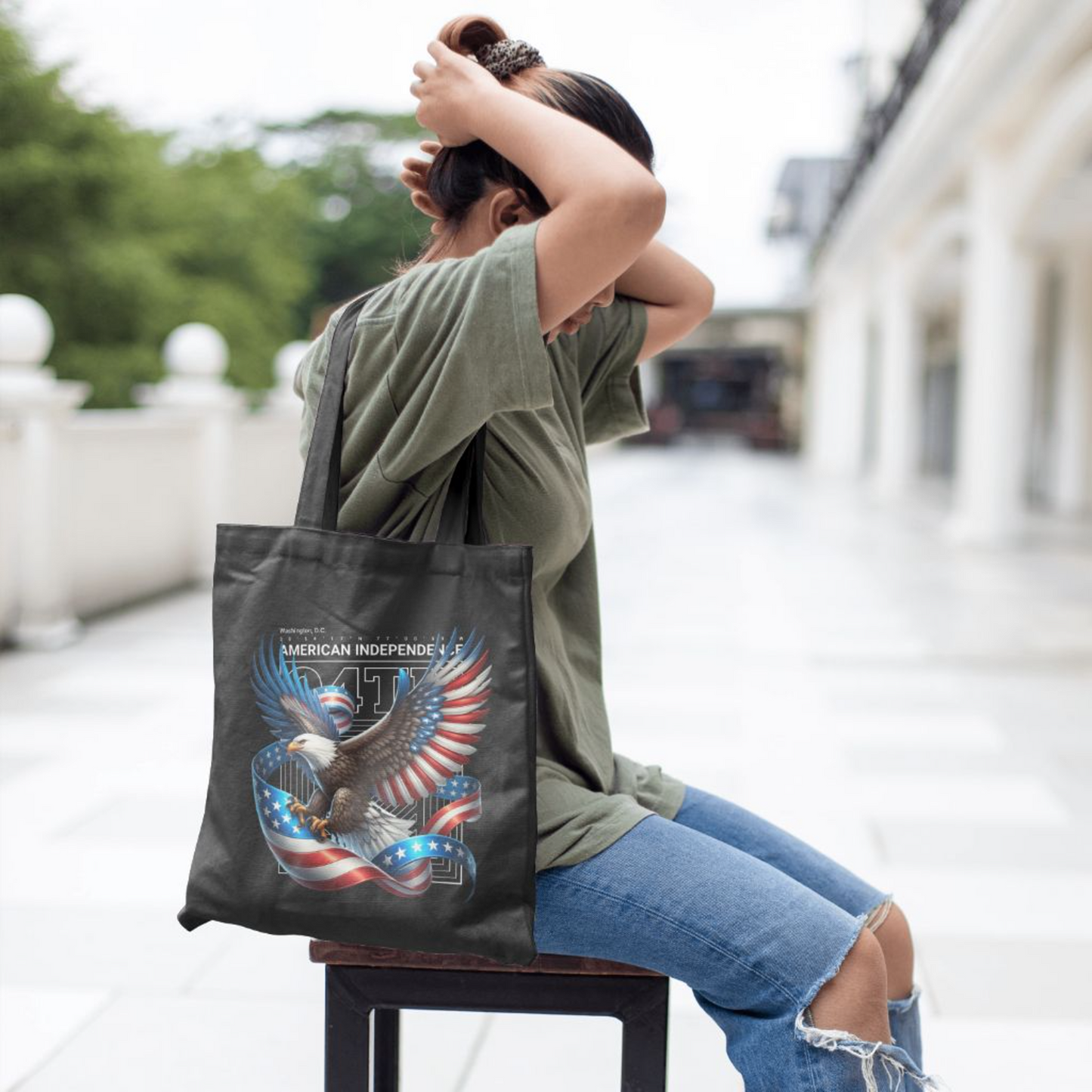 American Freedom Eagle Canvas Bag